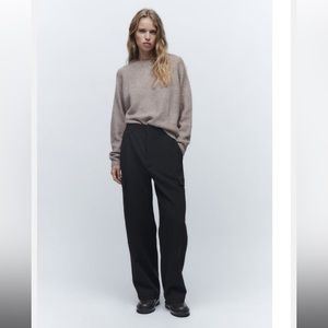 Zara Black Wide-Leg Trousers